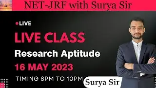 Research Aptitude from Scratch: Net-Jrf with Surya Sir #suryasir #ugcnet #viral