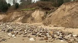 Middle Beach Studland Erosion After Storm Chandra #stormchandra #jurassiccoast #studland