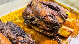 Stinco di maiale in porchetta ￼ alla birra ￼