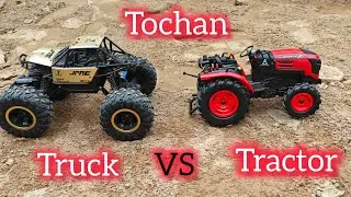 kya Mahindra tractor  monster truck ko khech payega | RC Tractor #video #viralvideo