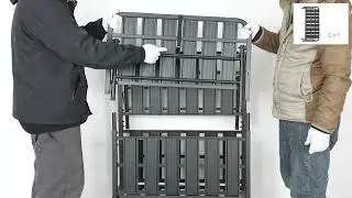 Black metal with headboard and storage bag folding bed (new structure)
