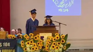 Lyna ROCHDI and JJ Middle School Simon Baruch (MS104) NYC Inspiring Speech