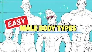 🧍 HOW TO DRAW ANY MALE BODY TYPE (3 STEPS)