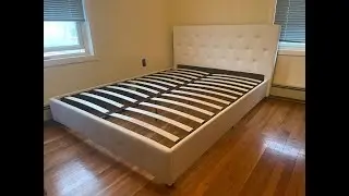Кровать-платформа с мягкой обивкой DHP Dakota в сборе (Avenue Greene Darci, River Street Designs, Салина)
