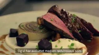 Oppskrift p&aring; hjort ytrefil&eacute;t med r&oslash;dvinssaus