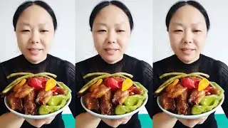 Chinese Home Cooking | pork Fried with vegetables 🥗 #eatingsounds #porkchilly