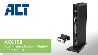 AC6150 USB 3.2 Gen1 Doppelmonitor-Laptop-Dockingstation (Deutsch)