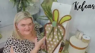 Adorable Spring Carrot Wreath - Neutral Door Decor DIY