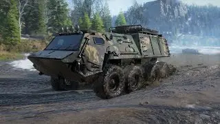 SnowRunner Mods - GWC BTR 375 8x8 APC Armoured Vehicles - Extreme Driving Snow Offroad