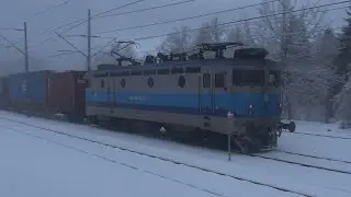 Croatian Railroad Cargo freight intermodal train, Locomotive: Asea Rb1 102-9, Skrad 10.1.2025