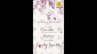 Baptism Invitation Video | Christening Invitation Video | +918879794909