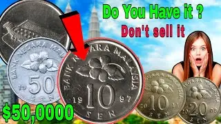 Top 5 ultra Malaysia 10 sen 1997 valuable Old Coins, New 10 sen worth upto $50,0000. Value+Review