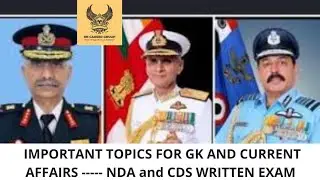 Important Topics For GK and CA (NDA & CDS EXAM) #india #chandigarh #airforce #afcat #army #education