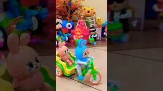 Funny Rabbit Cute 😍 Light Bicycle Music 🎸