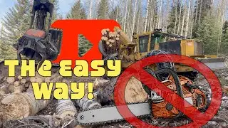 Put away your chainsaw! Cut and move wood the easy way for 24 minutes!