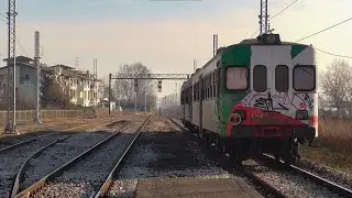 Sulle ALn 663 e 668 della PARMA - SUZZARA, incroci tra automotrici, BRESCELLO, a febbraio 2024 n.1/2