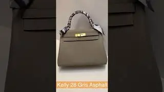 กระเป๋าHermes Kelly 28 Gris Asphalt Stamp C
