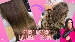 COMO LAVAR E ESCOVAR CABELO? | PASSO A PASSO LAVAGEM E ESCOVA INICIANTE ✨