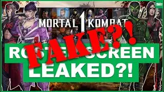 Mortal Kombat 1 ROSTER SCREEN LEAKED?! MK1 Roster - Mortal Kombat 1 Leaks