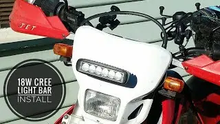 Установка и тестирование 18-ваттной светодиодной балки Cree 6 дюймов с eBay на Dual Sport | Тест руля RHK Enduro