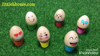 [Little B House] Wooden Balancing Block Stacking Egg Game Shape Recognition Educational Toys - BT169