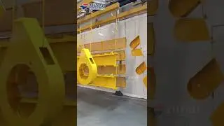 Powder coating line production onsite #zhyao  #metalcoating