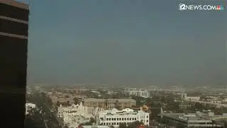 RAW: Time lapse of wall of dust moving toward Downtown Phoenix