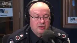 Police Chief Commissioner Graham Ashton in studio with Neil Mitchell