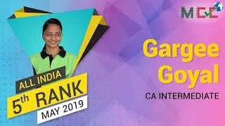 All India Ranker-5th (AIR-5), Gargee Goyal (CA Intermediate May 2019) | Interview