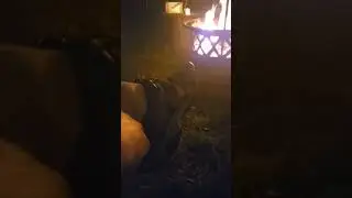 Sitting around the fire pit
