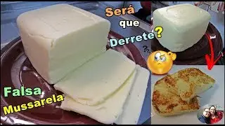 QUEIJO MUSSARELA FALSO IGUAL A VERDADEIRA/SERÁ QUE DERRETE?