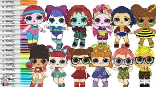 LOL Surprise Makeover Coloring Book Compilation Disney Princess Monster High DC Super Hero Girls