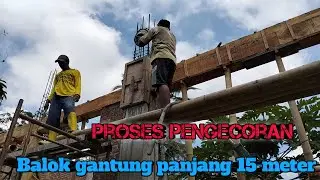 Pedoman pengecoran balok gantung untuk bangunan aman.