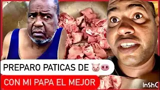 PREPARANDO PATICAS DE CERDO CON EL PAPA DE DOBLE CARA Y BAIRON