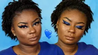 Blue Eyeliner + Nude Lip | Eva Tarae