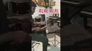 how to play RLrrLRll paradiddle groove  roll dtx yamaha Rhythm pad best 5 fills