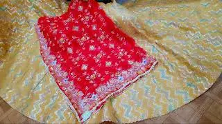 करवा चौथ के लिए मात्र 150 में super designer lahenge 7742490417 sri radhe rani aapno boutique churu