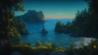 Island Paradise: Gentle Waves, Birds Chirping & Rustling Leaves | 4K Nature Ambience