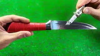 Turn KNIFE into a RAZOR in Just 1 MIN! Discover the Surprising Function of a Spark Plug