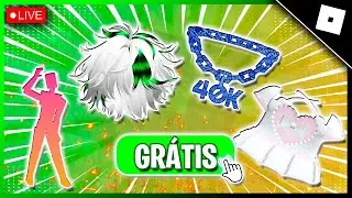 🔴LIVE! PEGANDO ITENS GR&Aacute;TIS NO ROBLOX E JOGANDO COM INSCRITOS