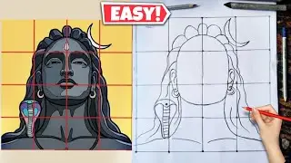 Adiyogi Lord Shiva Statue Drawing | Mahadev Lord shiva drawing 🙏