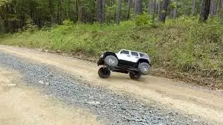 SCX6 speed run....and almost flipped it