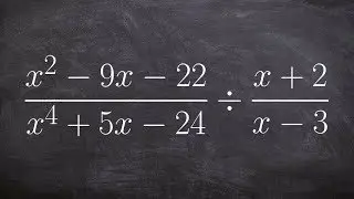 Dividing two rational expressions by using factoring