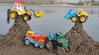 tractor trolley and loding jcb,JCB3DX Swaraj tractor wala,car tempo track helicopter cartoon toy