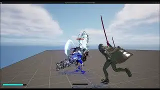 Anglerman Multiple Melee Enemies AI Test 1