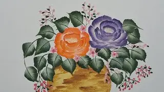 Vase of Vibes—Orange Passion, Purple Poetry 🌸 Handpainted Joy
