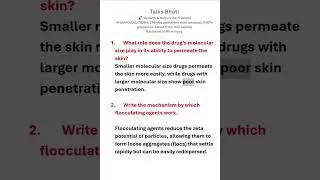 PHARMACEUTICS-I | 2 Marks Questions with Answers | B.Pharmacy | 100% Exam Oriented | Talks Bhati