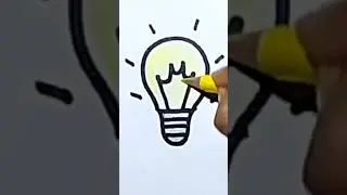 Bulb Drawing | How To Draw Light Bulb Easy Step by Step | Simple Bulb Drawing #shorts #drawing