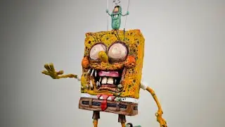 SPONGEBOB & PLANKTON Clay Model Time! + Mind-Blowing Mental Navigation! 🧠 #howtomakespongebob #clay