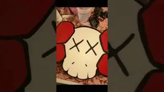 Kaws wood art epoxy pour subscribe and follow my ig @madebymishon #woodart #epoxy #kaws #woodcutout